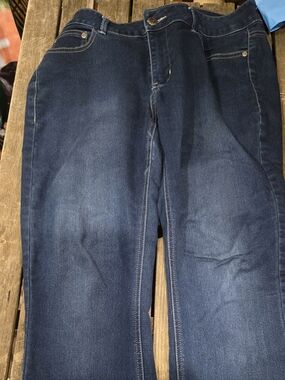 Womens Dark Blue Stretch Denim Jeans